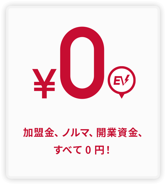 加盟金、ノルマ、開業資金、すべて0円！